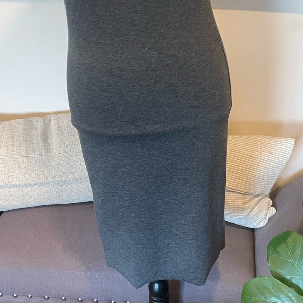 ZARA Women's Off the Shoulder Knee Length Dress Gray Short Sleeve Sz M NWT - Picture 3 of 7